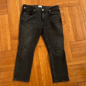 Women’s Citizens of Humanity Ella Jeans- straight leg crop size 32 black wash